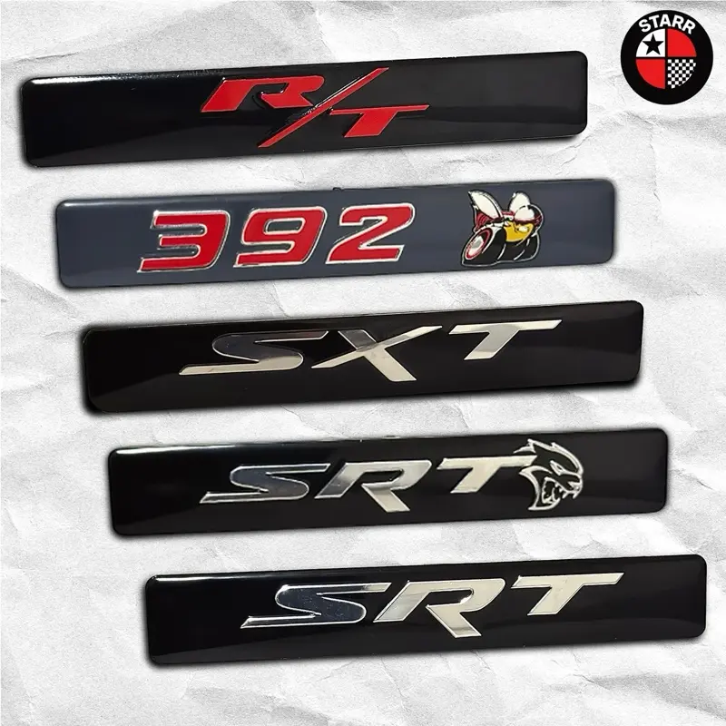 Dodge Charger Custom Interior Dash Emblem - SRT / 392 / R/T / DAYTONA / HELLCAT / SXT