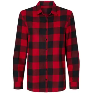 Women’s Boyfriend Oversized Flannel Shirt, Ultra Soft Modern Fit Bufflao Plaid Button Up Top