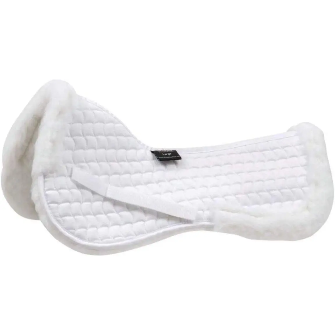 Shires High Wither Fleece Half Pad #88500 - Quilted Synthetic Fleece Pressure-Balancing Horse Saddle Pad