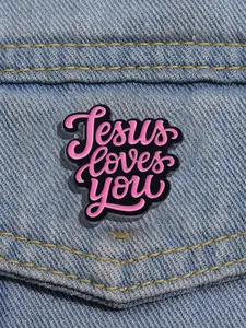 Letter Design Enamel Brooch, Cute Metal Pin for Clothes Backpack Hat, Fashion Accessories for Daily Clothing Decor, Birthday Gift, Jewelry, Men Accessories, Durable Metal Pins