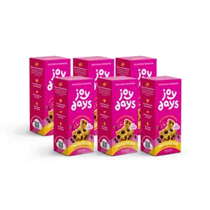 Joydays Chocolate Chip Cookies (6 Boxes) – Soft-Baked Chewy Cookies with 1g Sugar per Cookie, High Fiber Snack Made with Low-Glycemic Ingredients