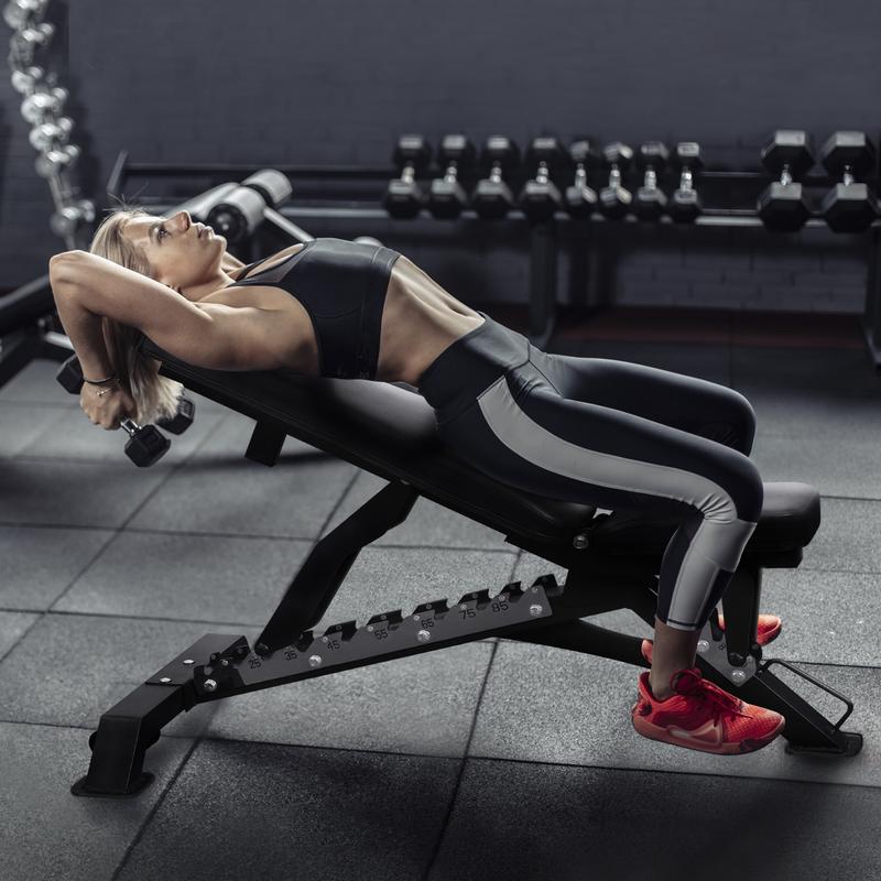 RITFIT Adjustable Weight Bench for Full Body Workouts, Incline, Decline, and Flat Settings - 1300LB Capacity Adjustable Foldable Adjustable Incline Home Gym Equipment Home Fitness Equipment