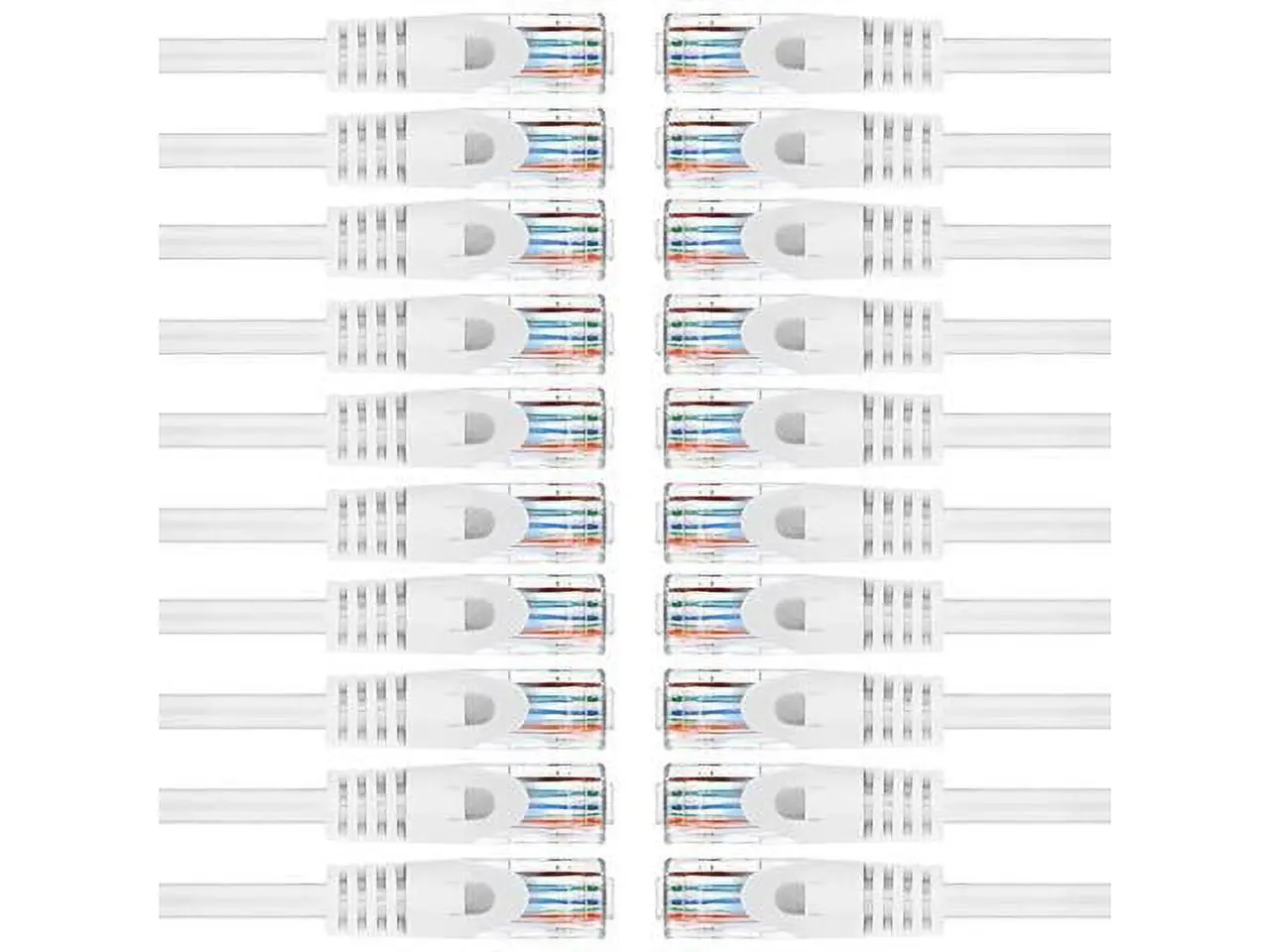 20 American Terminal EPC3WH 3' Cat6 patch cableCat6a Ethernet network patch cable RJ45 23AWG 600M solid copper wire 3' White