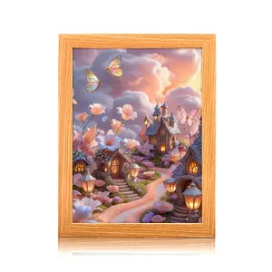 Creative Mirror, Light Art, Night Lamp, LED Glowing Picture Frame, Wall or Table Decor, Birthday Gift, Thanksgiving or Christmas Present