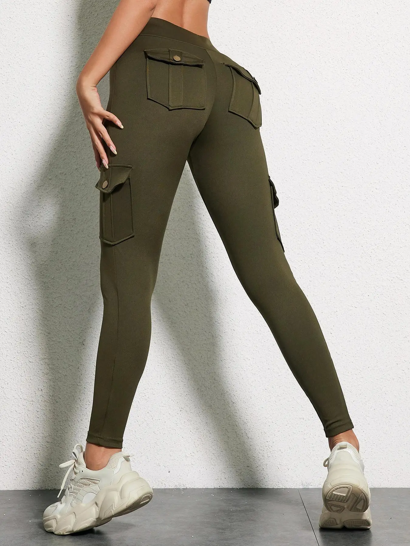 Women's High Waist Phone Pocket Sports Leggings, Tummy Control Butt Lift Leggings, High Waist Skinny Yoga Pants, Yoga Pants, Ladies Workout Clothes, G