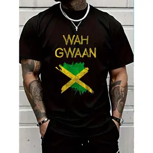 100% Cotton Wah Gwaan Jamaica Flag Jamaican Pride Reggae Vacation TShirt T-Shirt Women's Men Graphic Tee