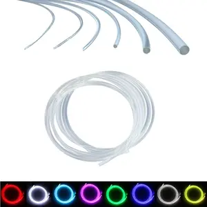 0.12in(3mm)*16.4ft(5m) PMMA Plastic Side Glow Cable for Optical Fiber Light, Fiber Optic Lighting Decoration for Car and Home Use Fiber Optic Light