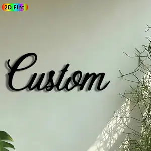 1pc Custom Calligraphy Metal Wall Art, Personalized Script Statue Mural, Artistic Metalwork, Intricate Craftsmanship, Perfect for Anniversary, Housewarming Decor, Perfect for Living Room Bedroom Office Decor, Ideal Gift for Custom Design Enthusiasts.