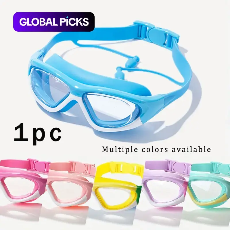 Swimming Goggles with Earplugs, Adjustable Anti-Fog UV-Protection Swimming Goggles for Boys & Girls, Pool Goggles, Swim Glasses, Training Equipment for Boys & Girls #GLOBAL PICKS