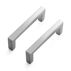 Ravinte Slim Square Bar Drawer Handles Kitchen Cabinet Handles Brushed Nickel Drawer Pulls Kitchen Cabinet Hardware Kitchen Handles Cabinet Pulls