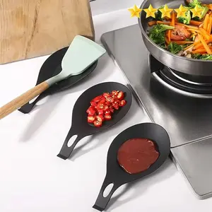 Kitchen Silicone Heat-Resistant Spoon Holder, Modern Design for Cooking Utensils, Non-Slip Base, Easy Clean, Space Saving, Essential Kitchen Accessory, Kitchenware
