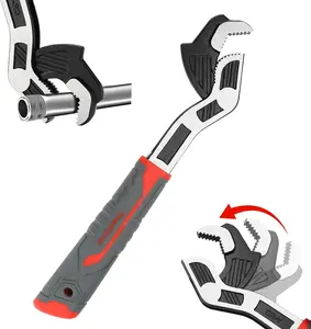 Self-Adjusting Pipe Wrench Set, 6" 8" 10" 12" Multi-Function Locking Wrench for Plumbing, Car, and Home Repairs - Heavy Duty Chrome Vanadium Steel