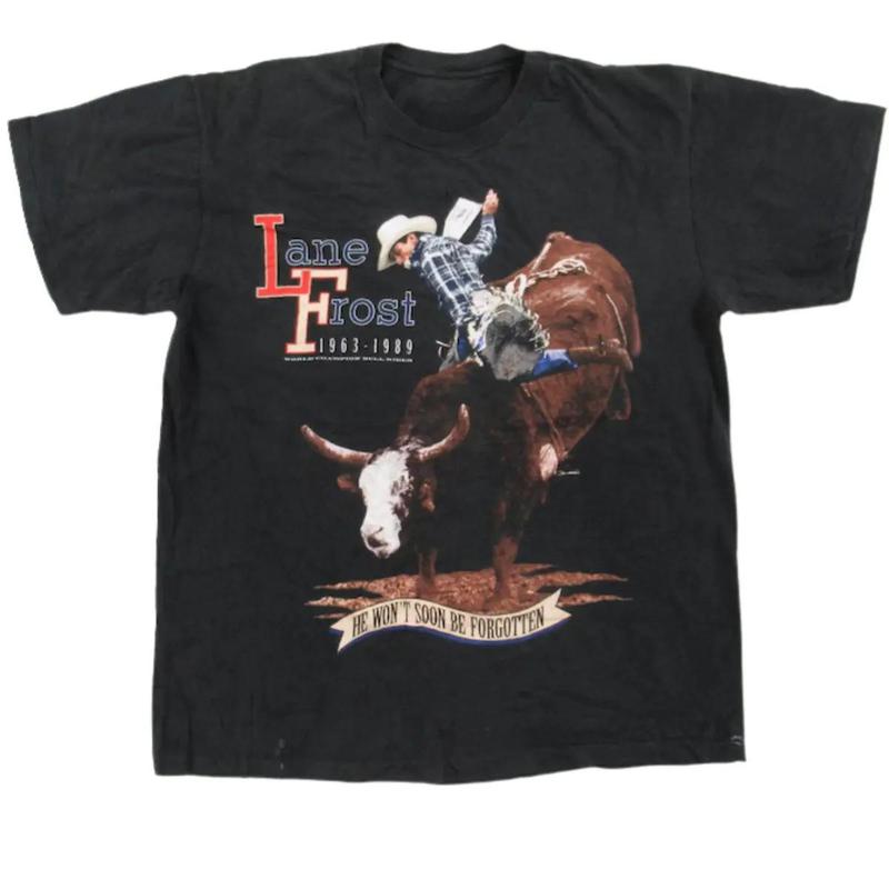 Vintage 80s Lanee Frost Rodeo Memorial T-Shirt, Cowboy Western