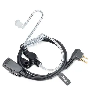 YNIBST Two Way Radio RECEIVER/LISTEN ONLY Surveillance Headset with Acoustic Coil Tube for Motorola Radio CP200D CP200 CP100D CLS1410,Walkie Talkie Earpiece with Mic PTT In-Ear Headset for Security, Restaurant, Warehouse, Audio & Outdoor Use