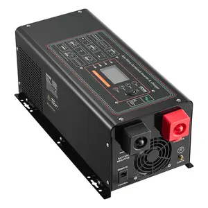 【DealsForYouDays】VEVOR Pure Sine Wave Inverter Charger, 2000 Watt, DC 12V to AC 120V Power Inverter with LCD Display, Remote Control, Solar Inverter for Off-Grid Solar RV Boat Home, Compatible with Various Batteries