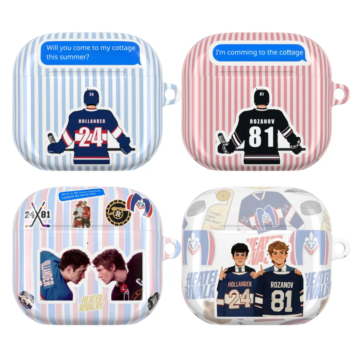 Heated Rivalry Airpods Case, Shane Hollander | Ilya Rozanov Airpods Case, Case for AirPods 1, 2, pro Gen 2, 3, 4, Gift For Hollannov fans