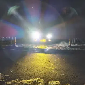 LED Spotlight Dual-Color Hi/Low Beam Fog Lamps, Mini Lens Headlight Driving Light for Cars, Trucks, SUVs and UTVs, Motorcycle LED Lights (12-36V), Led Front Lights Father's Day Gifts for Men