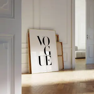 Vogue Poster Black and White Print Typography Poster Fashion Print Quote Poster Designer Print Luxury Poster Aesthethic Wall Art Vintage