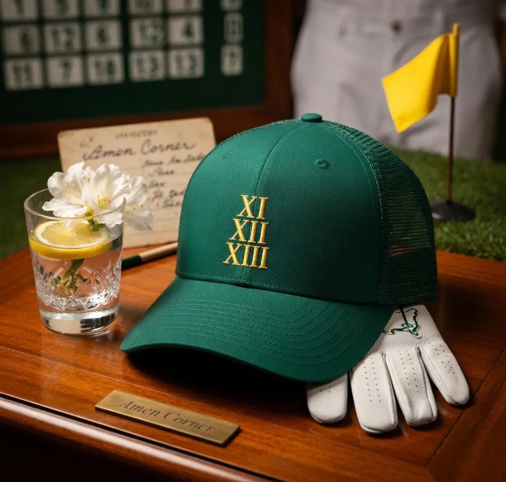 Amen Corner Golf Hat: XI XII XIII Roman Numeral Snapback – Masters Season Cap