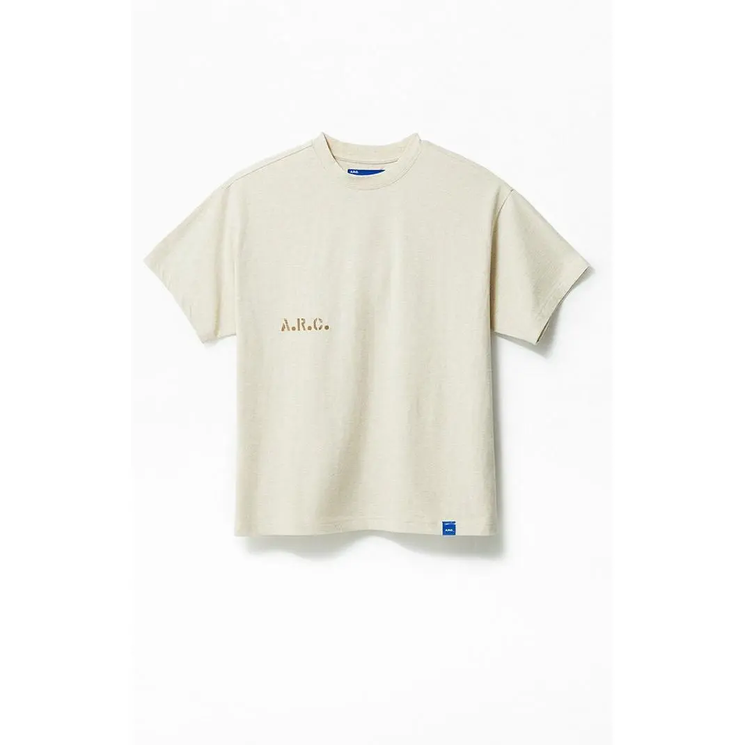 A.R.C. Men's Heather Oatmeal Vintage Wash Heavyweight Oversized T-Shirt