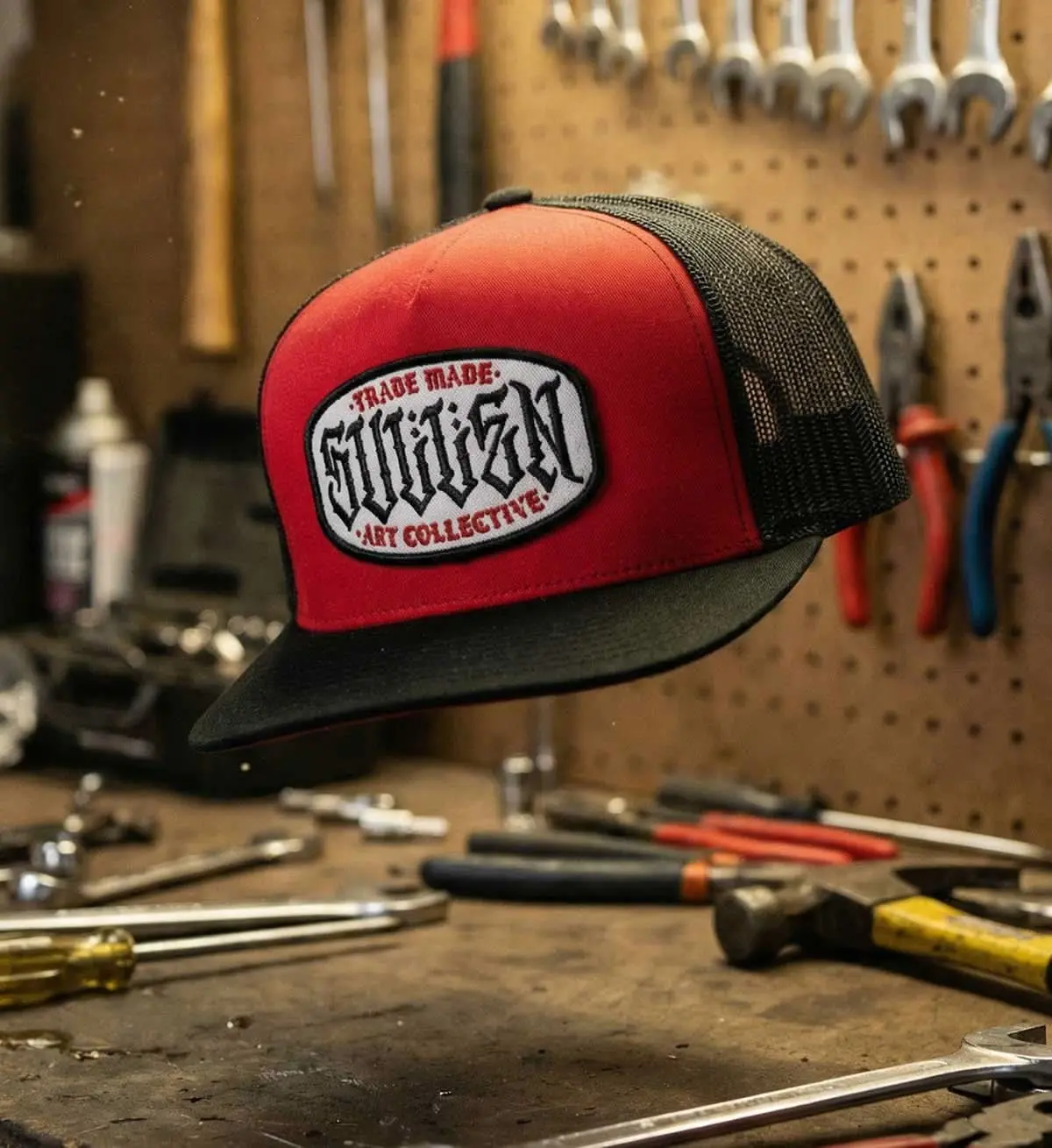 Station Snapback - Red Mesh Hats