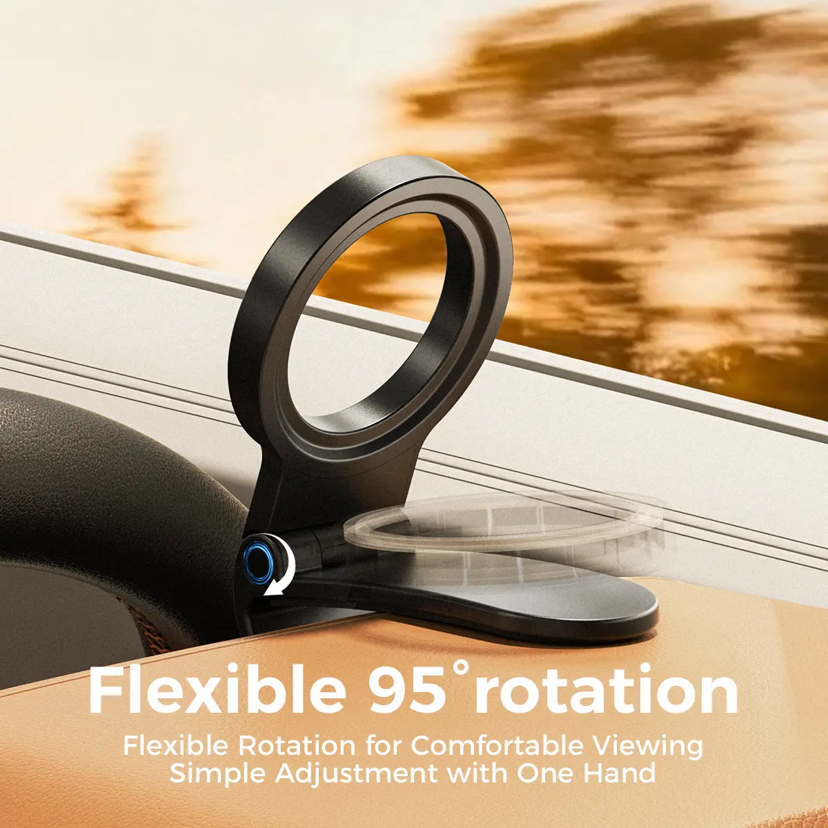 95 degree adjustable magnetic phone mount