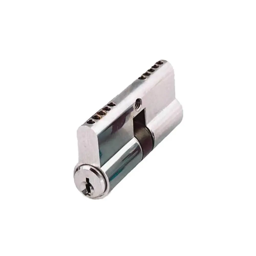 GMS 5-Pin Double-Sided Euro-Profile Metal Door Lock Cylinder, SC1 Keyway, US26D, Satin Chrome Finish, 2.74" (69.60mm), Keyed Different Mechanical Hardware