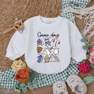 Retro Game Day Baseball Baby Romper, Baseball Game Day Baby Bodysuit, Gameday Season, Baseball Baby Shower Gift, Newborn Bubble Romper