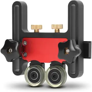 Table Saw Featherboard Roller – Double Wheel Guide & Hold-Down Tool for Woodworking, Smooth Feeding & Safer Cuts