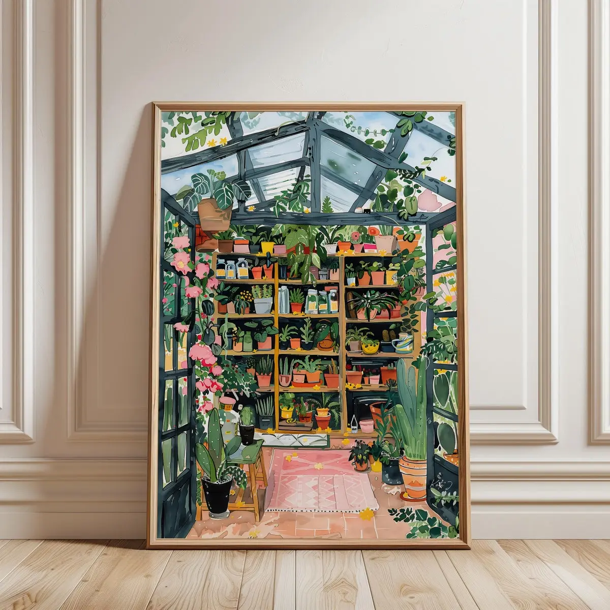 Plant Poster, Plant Printing, Printable Wall Art, Botanical Art Print, Greenhouse Art Print, Plants Art Print, Floral Wall Decor, Room Decor, Unframed