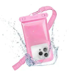 Pink Stardust Glitter Waterproof Floating Phone Pouch