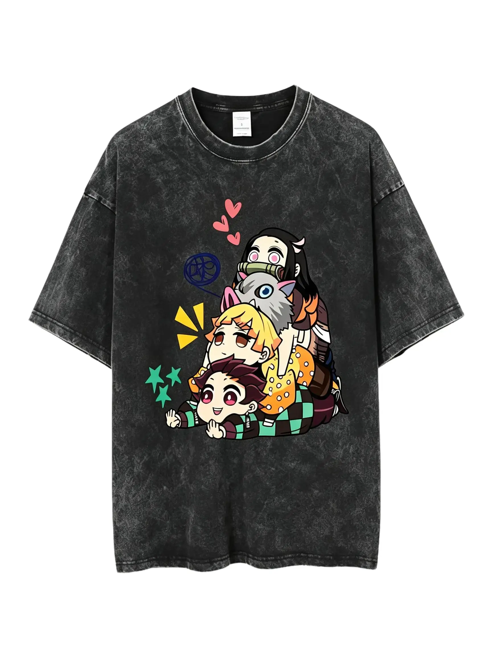 Vintage Demon Slayer Tee, Tanjiro Nezuko Zenitsu Inosuke Graphic Shirt, Manga Clothing, Japanese Streetwear, Cosplay Fashion, Anime Fan Gift,casual style graphic,unisex graphic ,trendy t-shirt.