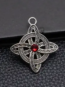 2pcs DIY Jewelry Making Kit, Vintage Celtic Witch Knot Pendant, Handmade Earrings Necklaces Bracelets Accessories, Unique Subculture Decorative Items
