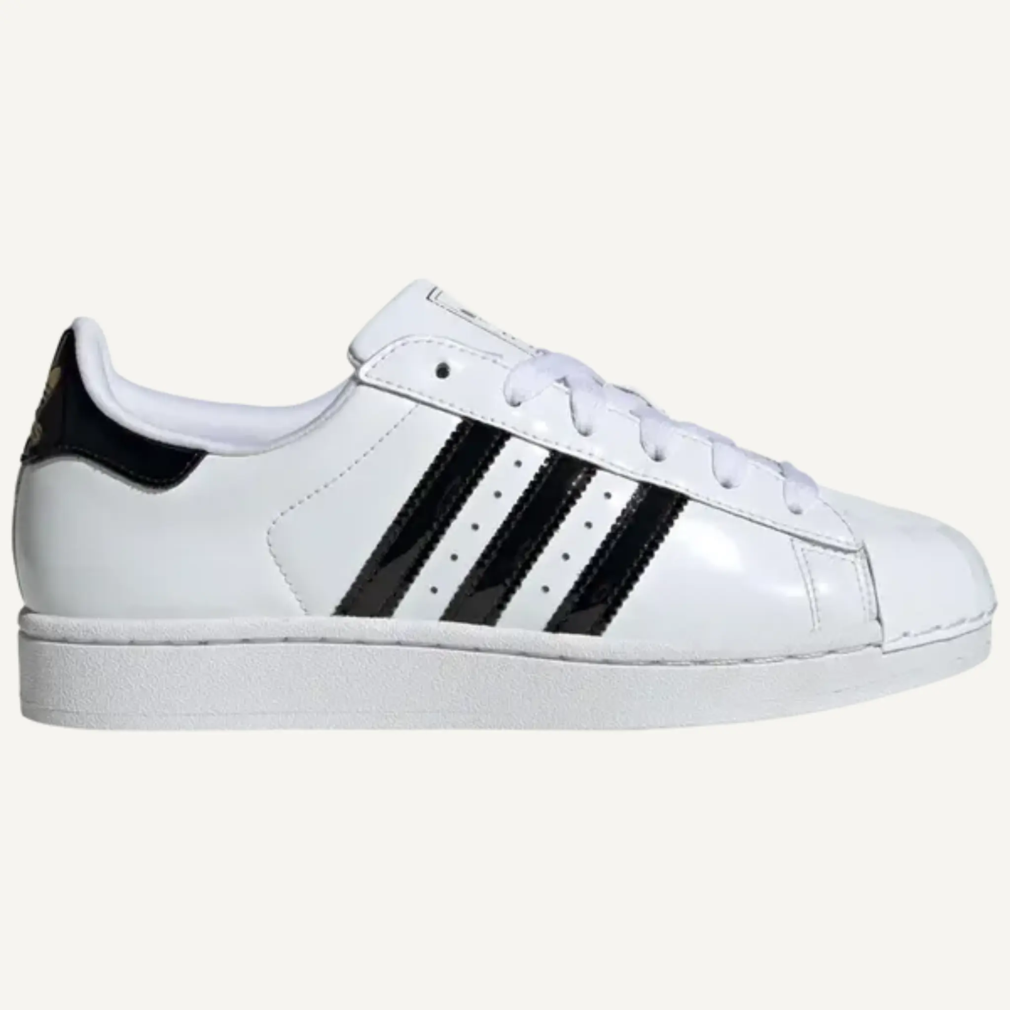 Adidas Originals Women's White-Black Superstar II Casual Trainers - Cushioned, Durable Rubber Outsole, Ideal for Campus Walks & Daily City Life, JS4010, Low-Top Basketball-Inspired Silhouette, Rubber Shell Toe, Street Casual Chic, School, Stripes, Low Top