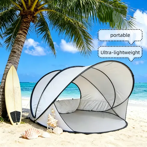 Outdoor 2-Person Beach Tent No-Assembly Beach Tent, UPF 50+ Portable Instant Pop-Up Sun Shelter, Easy-to-Use Outdoor Canopy. Suitable for Beaches, Picnics, Parks, Camping, and Family Leisure