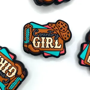 Country Girl Silicone Focal Beads | Cow Girl Western Craft for Beaded Pen | Cowgirls