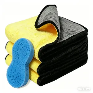 3PCS Microfiber Towels for Cars-Extra Thick Car Drying Towel Absorbent Car Wash Towels Micro Fiber Clothes for Cars、Detailing、Interior，Reusable Cleaning Cloth Dust Cloth 16''x12''