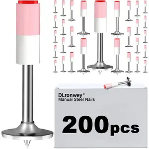 200 Pieces 7.3mm Round Steel Nails for Concrete Nail Gun Wall Fastening Manual Gun Accessories Home Improvement Tools Machine Part