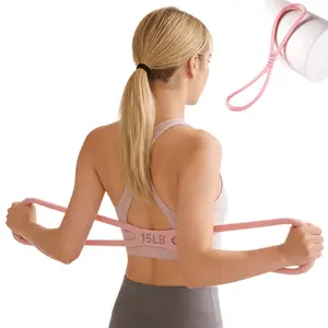 Resistance Bands Figure 8 ExerciseBands for Women 8 Shaped TPE Material forArms Chest Expander Yoga Gym FitnessMuscle Training Equipment Stretching GearLatex Free Elastic