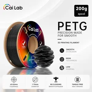 Cailab Petg 3D Printer Filament 1.75mm 200g Spool, High Toughness and Impact Strength, Excellent Layer Adhesion, Suitable for Fdm Printing