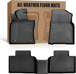 Floor Mats Compatible with Toyota Camry 2018-2025 (Not Fit Hybrid or AWD Models) - Custom Fit 1st & 2nd Row TPE Floor Liners - All Weather Floor Mats