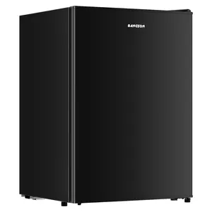 BANGSON 2.6 Cu.Ft Mini Fridge with Freezer - Compact Energy-Efficient Single-Door Quiet Refrigerator with Adjustable Temperature, Pink, Portable for Under Desk/Garage Room, Gift Idea