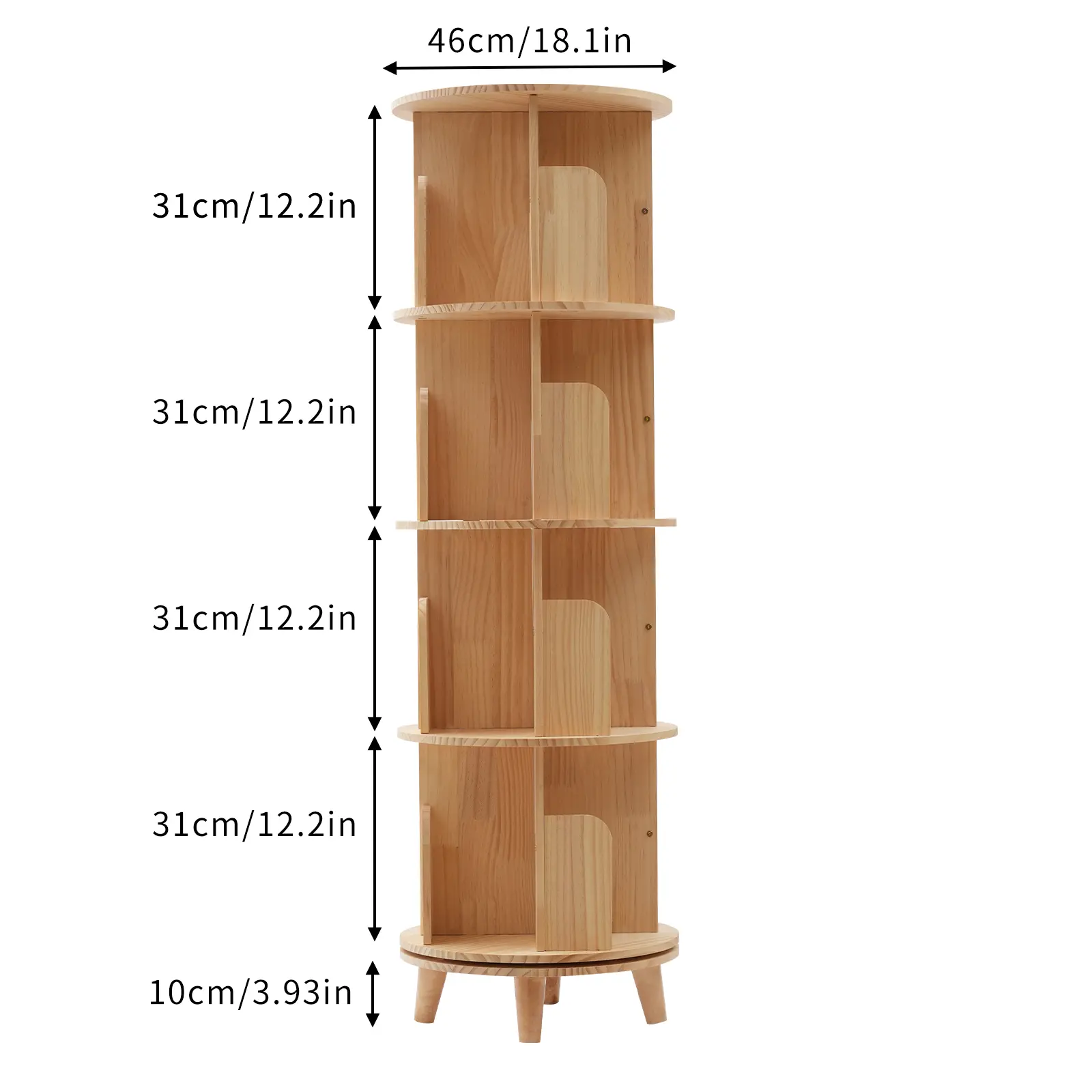 4-Tier(Wood With Legs)