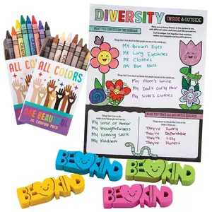Color Your Own Diversity Poster & Crayons Kit for 24