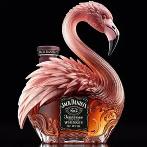 New Flamingo Whiskey Decanter, Creative Animal Glass Bottle, Unique Home Decor Item, Perfect Gift for Whisky Lovers
