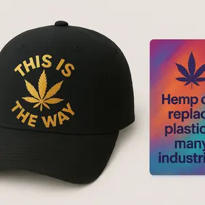 "This Is The Way Hat- Black and Gold Leaf Logo | Unisex Adjustable cap"
