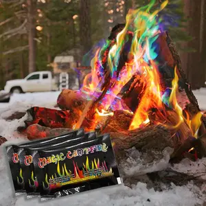 30g Colorful Magic Fire Powder, Rainbow Changing Fire Powder, Party Festival Fireplace Supplies, Magical Outdoor Bonfire