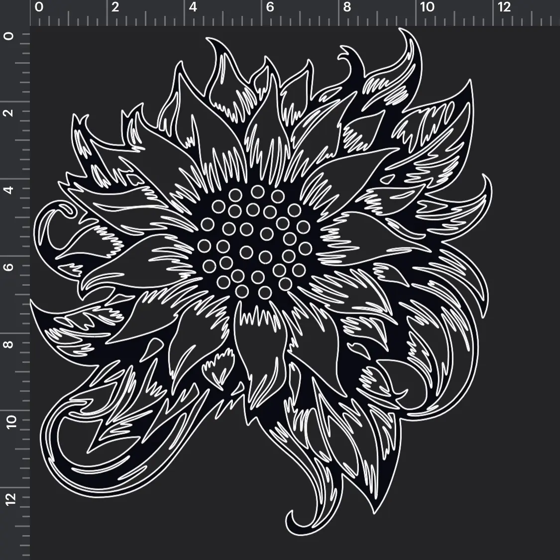 Detailed sunflower decal Stickers Decorative