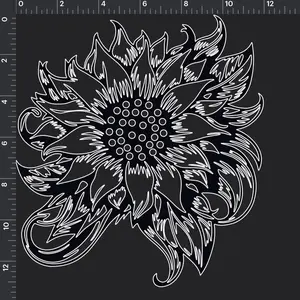 Detailed sunflower decal Stickers Decorative