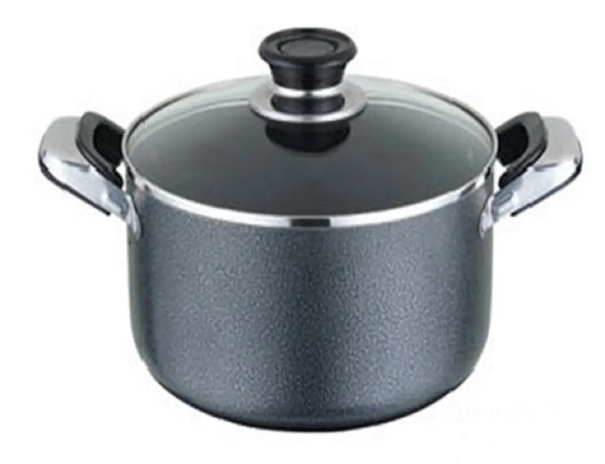 Starcraft 92385 10.56 qt. 32 x 13 cm Non-stick Dutch Oven with Glass Lid, Marble Design